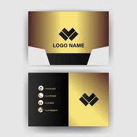 Creative black dark business card Template modern and Clean design vector