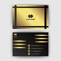 Creative black dark business card Template modern and Clean design vector