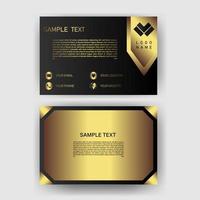 Creative black dark business card Template modern and Clean design vector