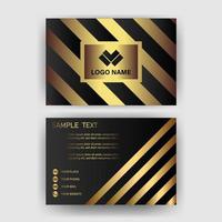 Creative black dark business card Template modern and Clean design vector