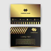 Creative black dark business card Template modern and Clean design vector