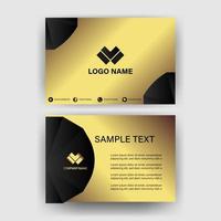 Creative black dark business card Template modern and Clean design vector