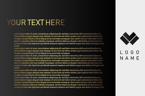 Creative black dark business card Template modern and Clean design vector