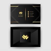 Creative black dark business card Template modern and Clean design vector