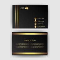 Creative black dark business card Template modern and Clean design vector