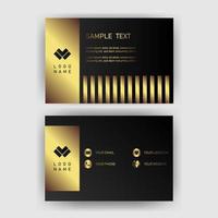 Creative black dark business card Template modern and Clean design vector