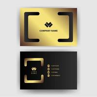 Creative black dark business card Template modern and Clean design vector