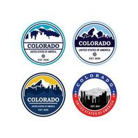 vector de horizonte de colorado, logotipo de rascacielos de colorado