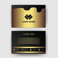 Creative black dark business card Template modern and Clean design vector