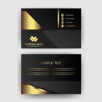 Creative black dark business card Template modern and Clean design vector