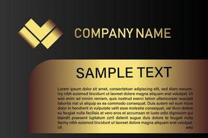 Creative black dark business card Template modern and Clean design vector