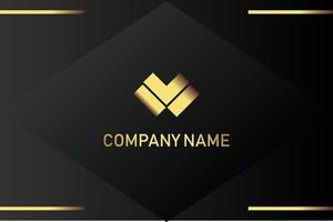 Creative black dark business card Template modern and Clean design vector