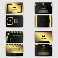 Creative black dark business card Template modern and Clean design vector