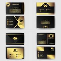 Creative black dark business card Template modern and Clean design vector