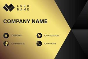 Creative black dark business card Template modern and Clean design vector