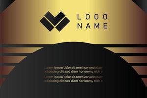 Creative black dark business card Template modern and Clean design vector