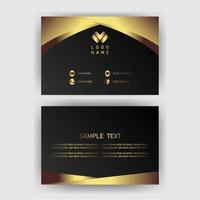 Creative black dark business card Template modern and Clean design vector