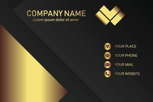 Creative black dark business card Template modern and Clean design vector