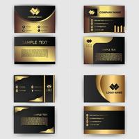 Creative black dark business card Template modern and Clean design vector