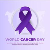 Vector Of 4 February World Cancer Day Poster Or Banner Background.