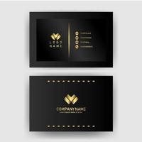 Creative black dark business card Template modern and Clean design vector