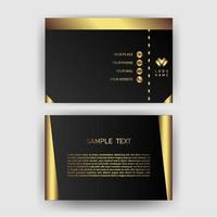 Creative black dark business card Template modern and Clean design vector