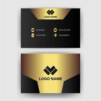 Creative black dark business card Template modern and Clean design vector