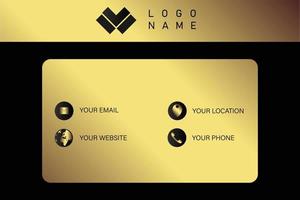 Creative black dark business card Template modern and Clean design vector