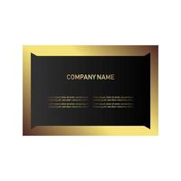 Creative black dark business card Template modern and Clean design vector