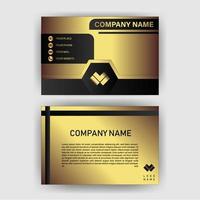 Creative black dark business card Template modern and Clean design vector