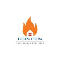 home fire logo , real estate logo vector