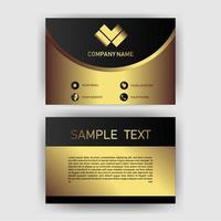 Creative black dark business card Template modern and Clean design vector