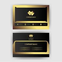 Creative black dark business card Template modern and Clean design vector