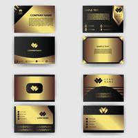 Creative black dark business card Template modern and Clean design vector