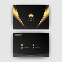 Creative black dark business card Template modern and Clean design vector