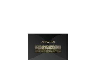 Creative black dark business card Template modern and Clean design vector