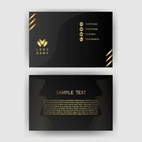 Creative black dark business card Template modern and Clean design vector