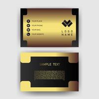 Creative black dark business card Template modern and Clean design vector