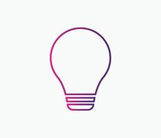Bulb icon sign vector illustration gradient color