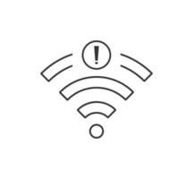 sin icono de conexión wifi, sin icono inalámbrico wifi vector