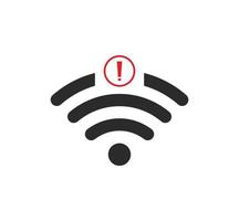 sin icono de conexión wifi, sin icono inalámbrico wifi vector