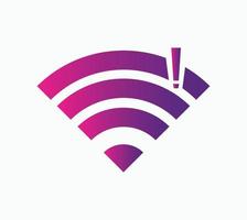 sin conexiones inalámbricas, sin vector de signo de icono wifi