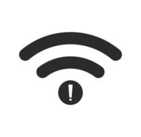 no Wifi wireless icon vector. no wi-fi connection icon.  No wireless connections vector