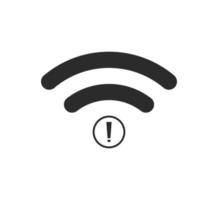 no Wifi wireless icon vector. no wi-fi connection icon.  No wireless connections vector