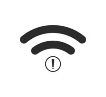 no Wifi wireless icon vector. no wi-fi connection icon.  No wireless connections vector