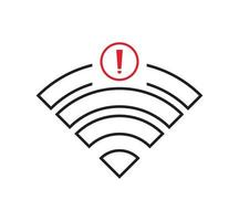 no wi-fi connection icon, no Wifi wireless icon vector