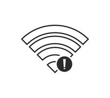 No wireless connections, no wifi icon sign vector