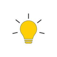 Light Bulb icon vector Idea sign solution, thinking concept colorful template