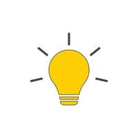 Light Bulb icon vector Idea sign solution, thinking concept colorful template