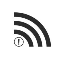 no Wifi wireless icon vector. no wi-fi connection icon.  No wireless connections vector